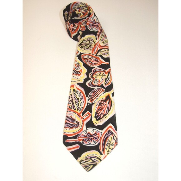 Abstract Summer Tie by Silhouettes 100% Viscose Made in USA 3-3/4" x 60" Vintage - Picture 5 of 5